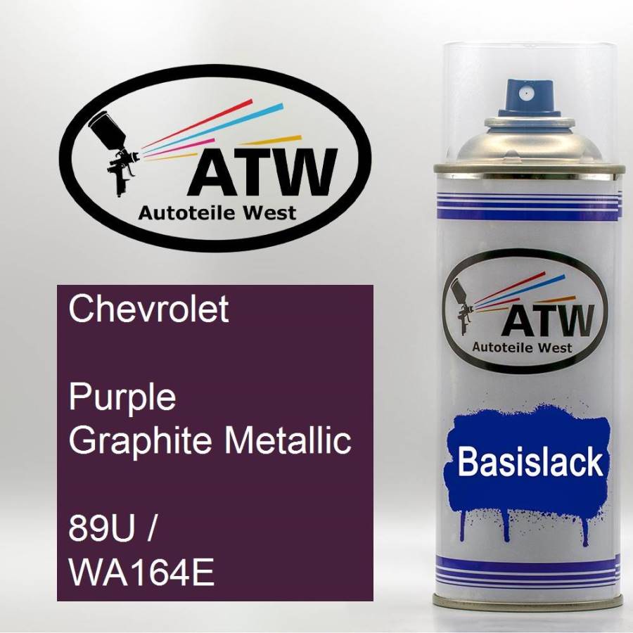 Chevrolet, Purple Graphite Metallic, 89U / WA164E: 400ml Sprühdose, von ATW Autoteile West.